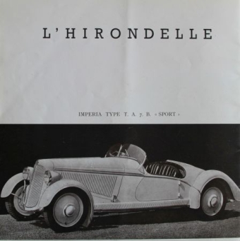 Imperia T.A. Adler Modelprogram 1937 Carbrochure (8697)